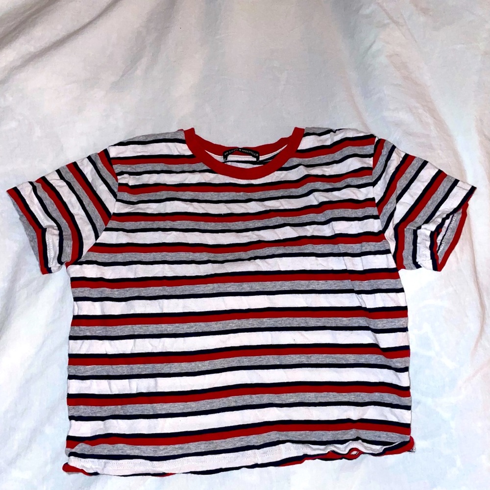Brandy Melville striped cropped T shirt